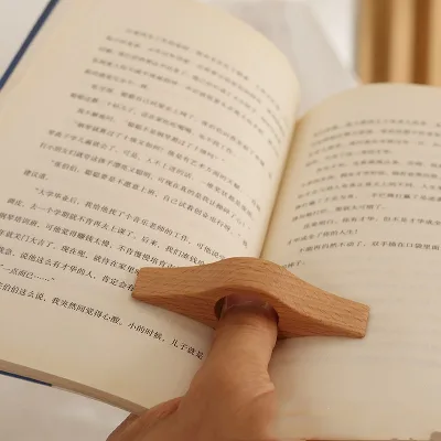 Handmade Walnut Wooden Book Opener Thumb Page Holder Reading Wood Thumb Bookmark Reading Wood Craft