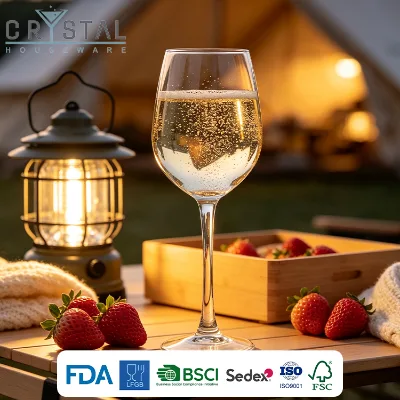 CRYSTAL Classic Large Belly High Footed Wine Glass, Hotel Restaurant, Commercial High Footed Glass Gift Set Wholesale