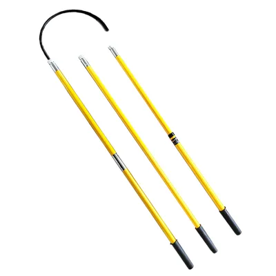 10-35kv Telescopic Electric Shock Lifesaving Hook High Voltage Insulated Glass Fiber Reinforced 1.5m Length 10A Breaking