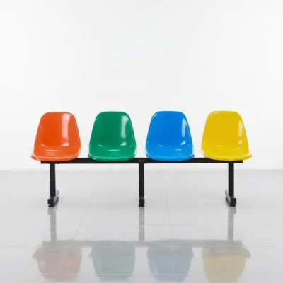 4-Seat Modular Stadium Seats with Steel Frame, UV Resistant for Indoor & Outdoor Sports Arena, Custom Color Available