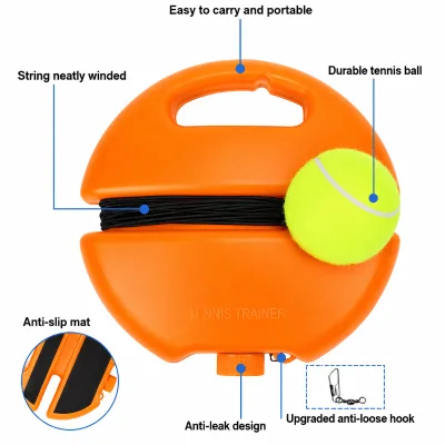 Tennis Trainer Rebound Ball Training Device Solo Practice Tennis Trainer Elastic Rope Tool Padel Accessories Training Equipment