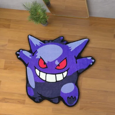 Cool Cartoon Design Carpet Die Cut Irregular Shaped Genger Anime Rug