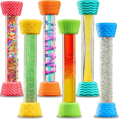 JITENG Liquid Motion Bubbler Toy Cool Tubes Colorful Hourglass Timer with Droplet Movement, Bedroom, Sensory Play for Home