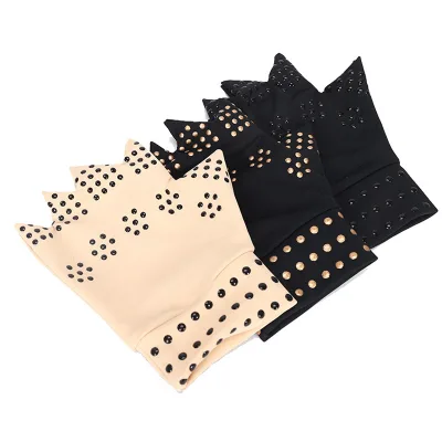 Sport Magnetic Compression Arthritis Gloves Wrist Brace Anti-Slip Fingerless Hand Care Gloves