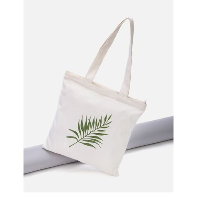 Economical Cotton Canvas Tote Bag,Women Hobo Shoulder Bag Crossbody Handbag with 3 External 1 Pocket,ZipperClosure