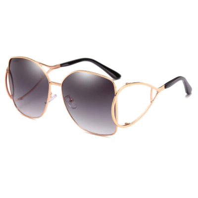 Fashion Luxury Sunglass Men Women Oversized Large Sunglasses Metal Newest Trendy Uv Mirror Shades Sun Glasses