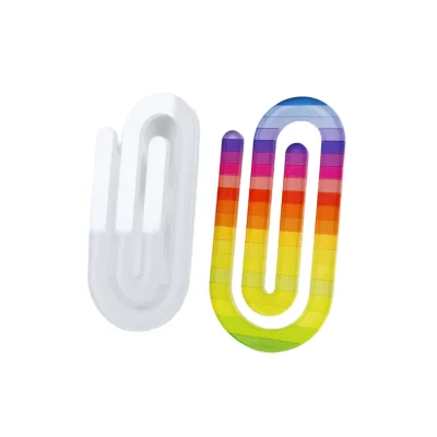 Custom Logo Acrylic Bookmark Reusable Modern Reading Promotional Gift Blank Thermal Transfer Paper Clip Stationery