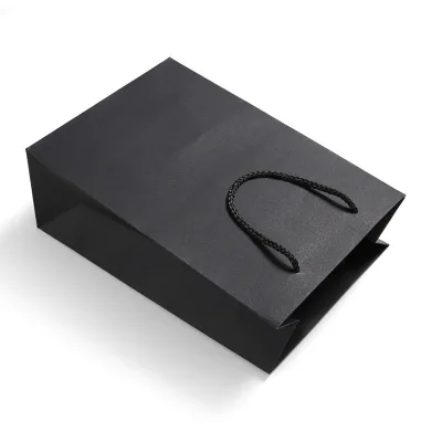 Multifunctional Black Kraft Paper Bag Portable and for Gift Shopping-Jewelry Container