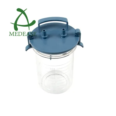 Wall Mounted 1 Litre Suction Jar for Hospital Vacuum Suction Regulator Medical Equipment Vacuum Bottle