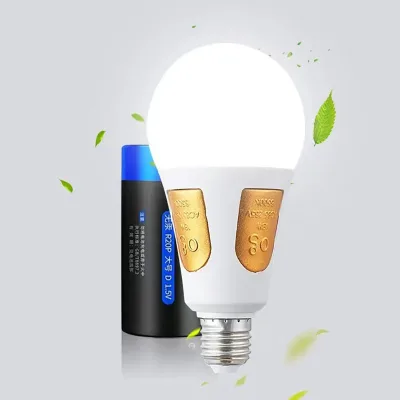 E27 Rechargeable Golden Button Design Energy Saving Dimmable Lighting Long Working Time Emergency Light Bulb
