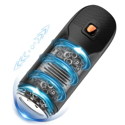 Penis Training Machine 9 Frequency Thrusting Rotation Automatic Transparent Masturbation Cup