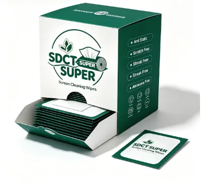High Quality Custom Logo Anti-Static Travel Non-Woven Mobile Phone Laptop Electronic Screen Cleaning Wipes Individually Packaged