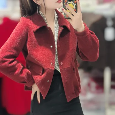 Wholesale Short Jacket Woman Wool Winter Coats for Women