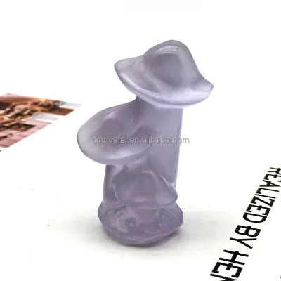 Wholesale Natural Crystal 4cm Obsidian Mushroom Gemstone Carvings Mix Materials Mushrooms Healing Crystal Crafts for Decoration