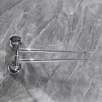 Modern Style Stainless Steel Adjustable Double Towel bar Towel Rack Two Bars Tariff Reduction Towel Rack Bathroom Washroom Bar