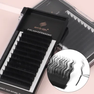 Bameier 2024 New Arrival African Instant Noodle Rolled Lash Extensions Cashmere Wool Curly Eyelash Extension