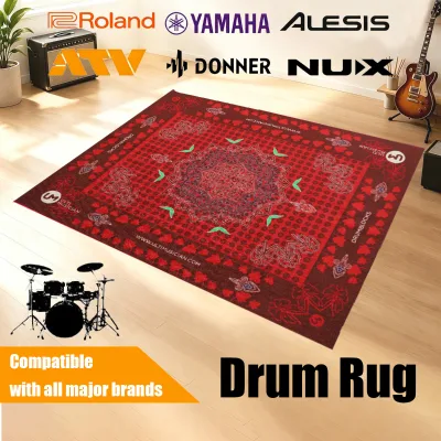 Custom Drum Rug Drum Logo Mat Drum Kit Carpet for Stage Band Studio and Commercial Promotional Use
