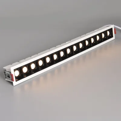 Commercial Wall Washer 10W 20W 30W Full Spectrum Dimmable 3CCT LED Linear Recessed Downlight Controlled Via Wall Switch