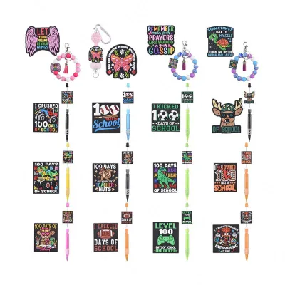 New Arrival NFL American Football Sports Focal Beads Pen Charms Reasonable Silicone PVC Beads for Pen Tops for Sports Fans