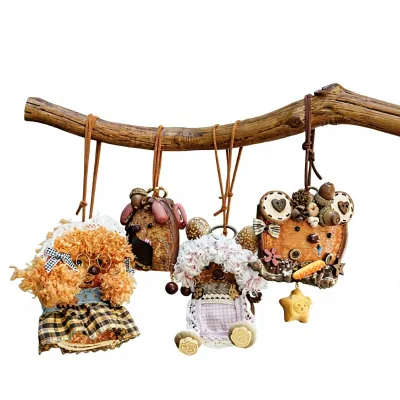 Yunyu Fruit Shell Pod Doll DIY Handmade Jewelry Bag Pendants Car Ornaments Healing Gifts Yunnan Cultural Creative Healing Items