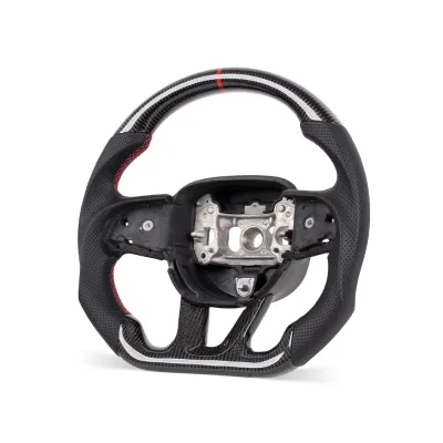 Personalized Customization Black Alcantara Dodge Challenger Steering Wheel