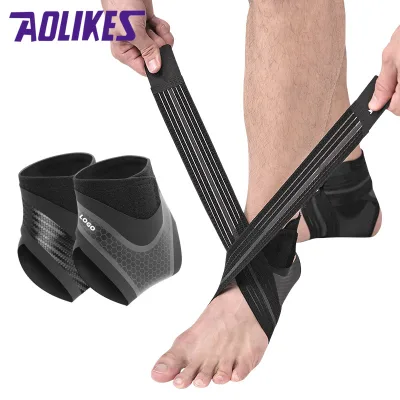Aolikes Unisex Elastic Sprain Foot Ankle Sleeve for Plantar Fasciitis & Achilles Tendonitis Neoprene Compression SBR/OK Cloth/Ny