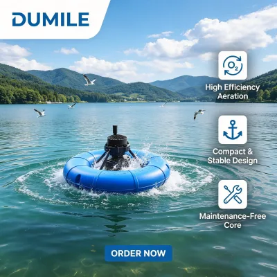 DUMILE 3HP Corrosion Resistant Circular Float VFD Aerator Suitable for Freshwater and Brackish Water Breeding Ponds