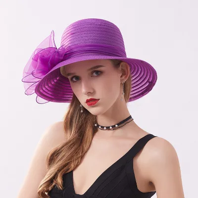 Women Vintage Roll Brim Bowler Cloche Hat for Derby Day Female Church Wedding  Party  Occasion Formal Hats Fancy Hats