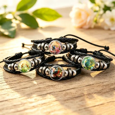 Hummingbird PU Leather Black Bracelet Vintage Multilayer Braided Rope Adjustable Wristband Bird Animal Charm Women Jewelry Gift