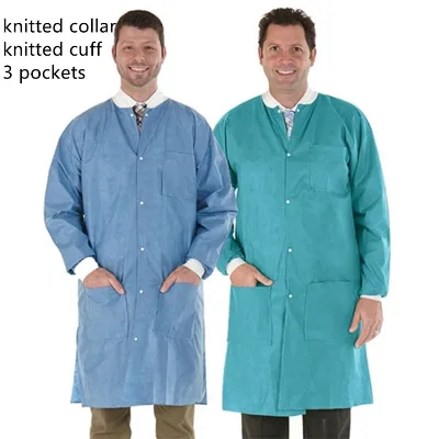 Disposable Lab Coats Blouses Be Laboratories SPP 45gsm Blue Colour for Dental and Food Industry