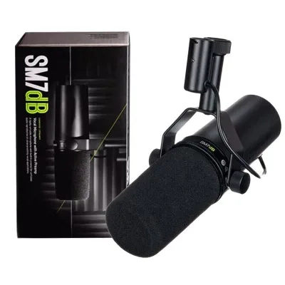 SM7dB Wired Dynamic Microphone XLR Based on Classic SM7B Design with Built in Preamp for Podcast and Music Vocal