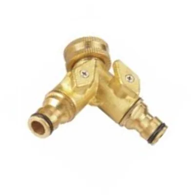 Brass Hose Connector Quick Coupling 3 Way Y Shaped Garden Hose Connector