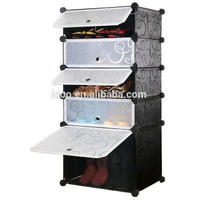 Hot Sale Diy Assembled Plastic Shoe Rack Multifunctional Vertical Shoe Rack