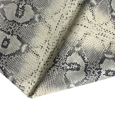 Grooved Stitched 3D Black-and-White Snake Pattern Wrinkle Resistant Cow Skin Top Layer Top Choice for Bag and Shoe Designers