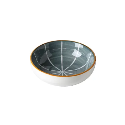 Wholesale Customization Logo Porcelain Side Dish Seasoning Soy Sauce Dishes Rural and Pastoral Style Ceramic Dipping Bowl