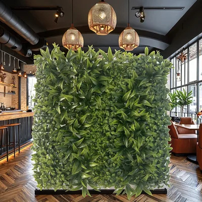 High Quality Vertical Garden Decoration Soft Touch Artificial Leaves  PE Artificial Plant Simulation Green Artificial Plant Wall