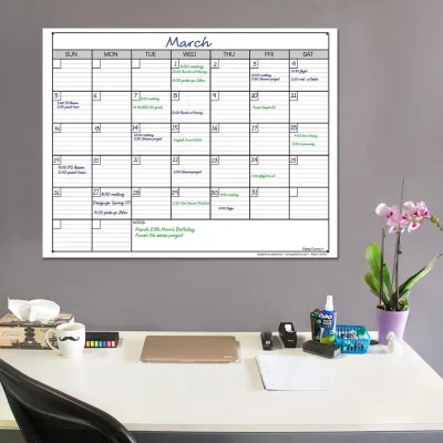 24X36 inch Dry Erase Monthly Laminated Wall Calendar