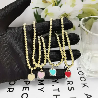 16-21cm round Bead Bracelet with Cute Heart Shape Fashionable Birthday Gift