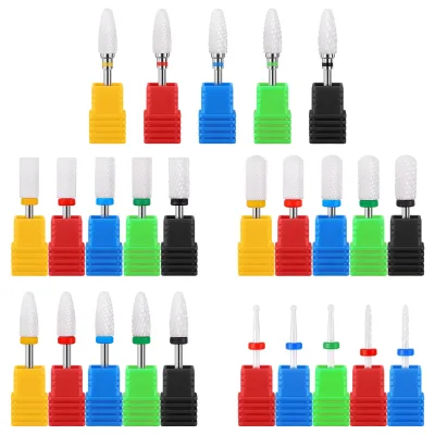 Professional Nail Drill Bit Set Ceramic Nail Drill Bit Cutter for Manicure Art Tools for Machine Nail Drill Bit