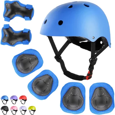 Sport Cycling Bike Roller Skating Scooter Kids Helmet Elbow Pads Wrist Guards Skateboard Knee Pad Set