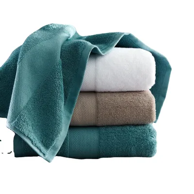 Luxury Woven Adult Hotel Towel 40*80cm Thicken 150g 100% Cotton Quick-Dry White Shower Towels