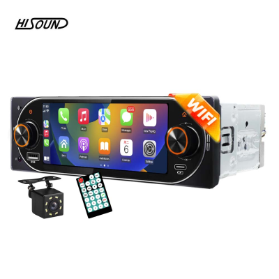 Factory 1din Multimedia Car Player with RDS Carplay Rear WIfi Camera OEM 5inch Car Audio