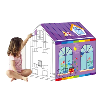 Graffiti Tent Children Play House Washable for Repeated Graffiti Tent Big Size Space Tent for Kids