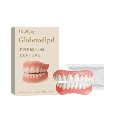 Home Comfortable Silicone Denture Care Kit Multi-Purpose Teeth Whitening Accessories in a Beauty Box
