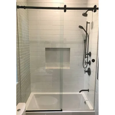 Frameless Shower Door Hardware Hot Selling Tempered Glass Sliding Shower Door