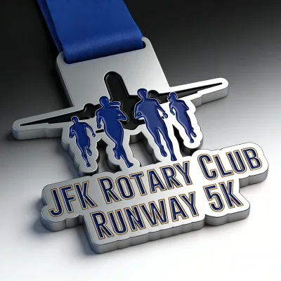 Factory-made Custom Hollow-shaped Medal, Free Design Silver Medals, 5K Running Race Sport Award Souvenir Medal