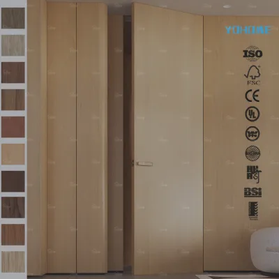 China Factory Hot Sale Modern Fireproof Wood Door Factory Wholesale Wooden Doors Modern Bedroom Invisible Door