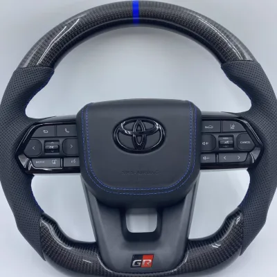 Carbon Fiber Sport Style Steering Wheel for Toyota Land Cruiser LC300 LC200 Alphard 30 Vellfire Upgrade