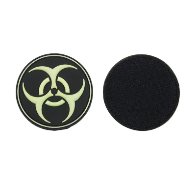 3D Waterproof Glow in the Dark PVC Patch With Adhesive Backing Hiking Air Soft Motorcycle Dog Vest Outdoor Gear