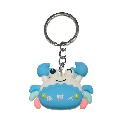 New Creative Marine Animal Design 3D PVC Keychain Wholesale Cheap Plastic Cartoon Keychains